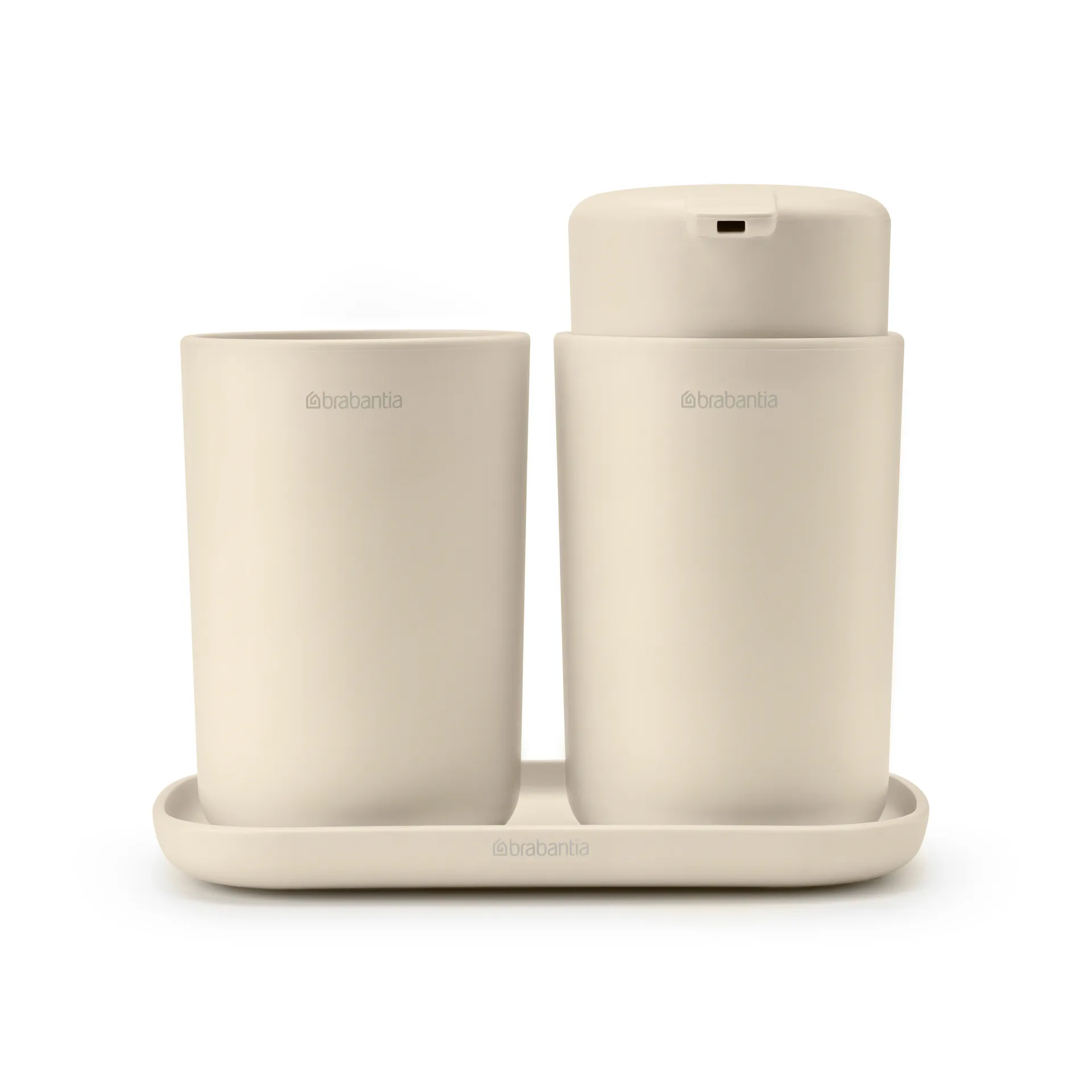 Brabantia ReNew käsienpesuallassetti, 3 osaa, Soft Beige Brabantia