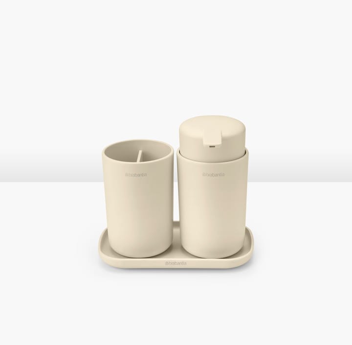 Brabantia ReNew käsienpesuallassetti, 3 osaa - Soft Beige - Brabantia