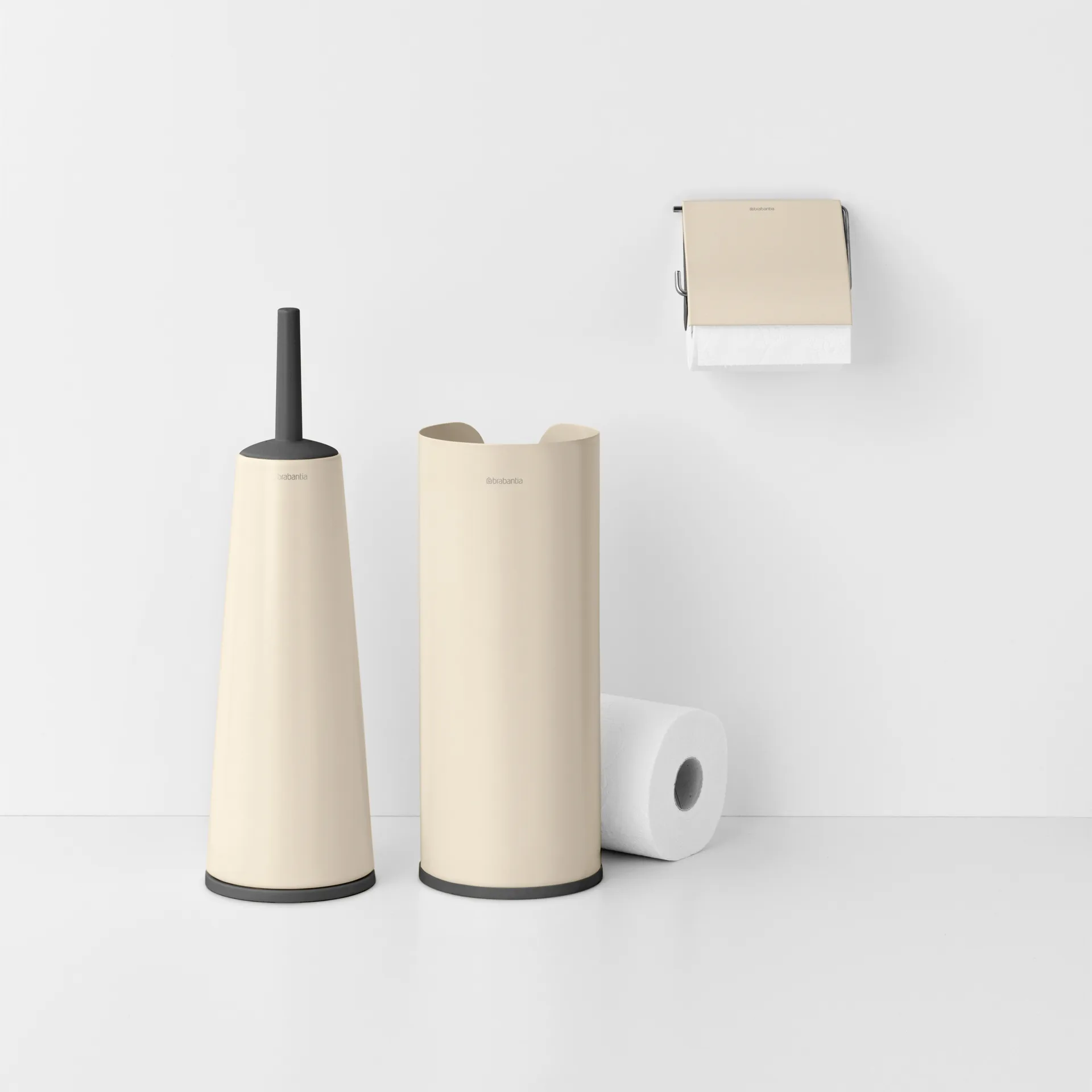 Brabantia ReNew -kylpyhuonetarvikkeet 3 osaa, Soft Beige Brabantia