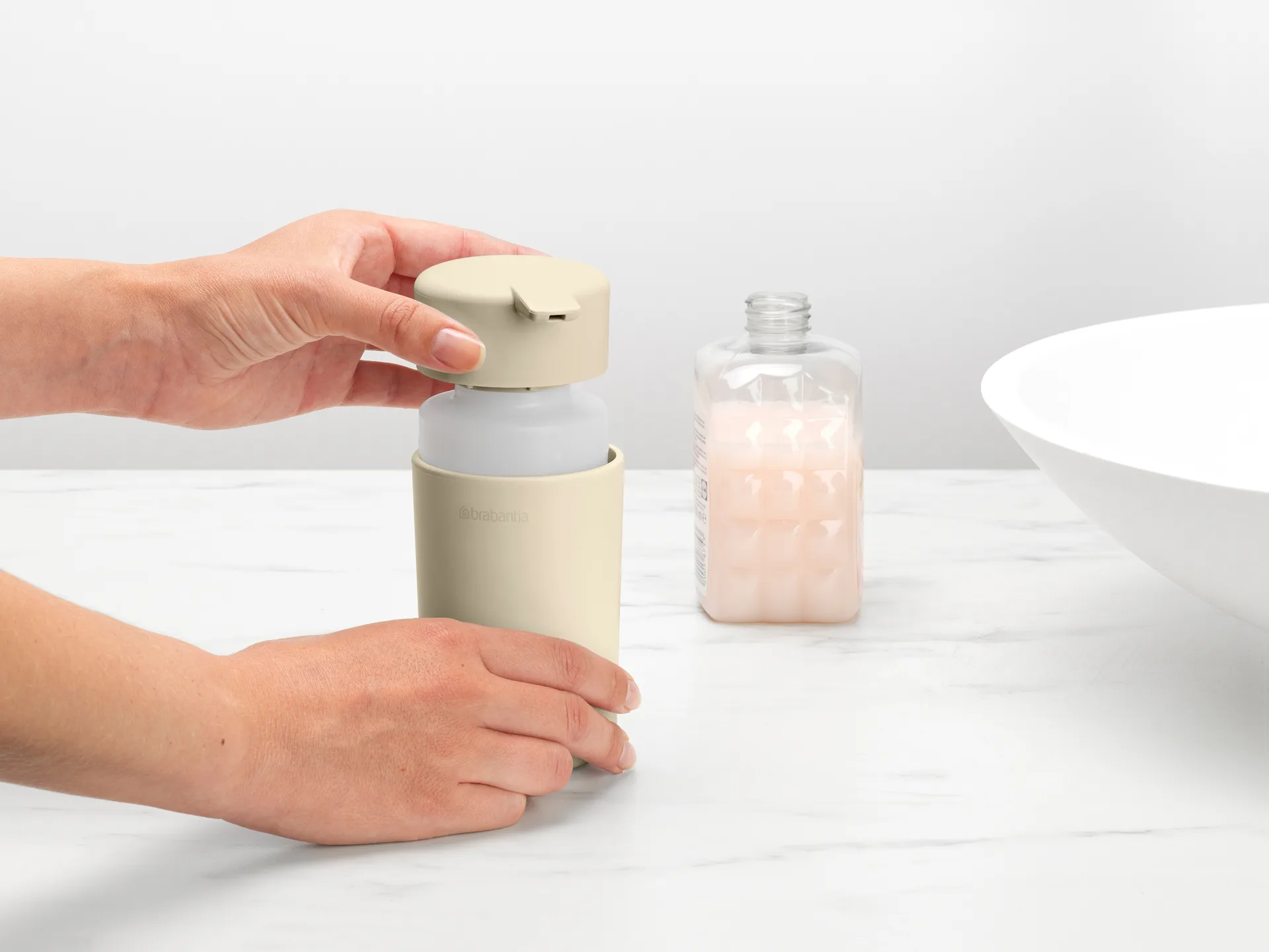 Brabantia ReNew saippuapumppu 14 cm, Soft Beige Brabantia