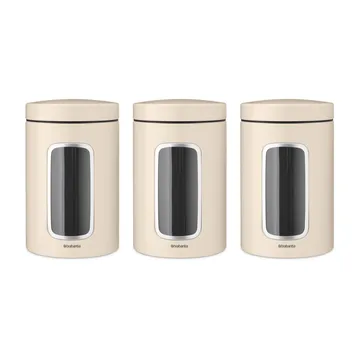 Brabantia säilytyspurkki 1,4 litraa 3-pakkaus - Soft beige - Brabantia