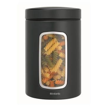 Brabantia säilytyspurkki ikkunalla 1,4 l - matta musta - Brabantia