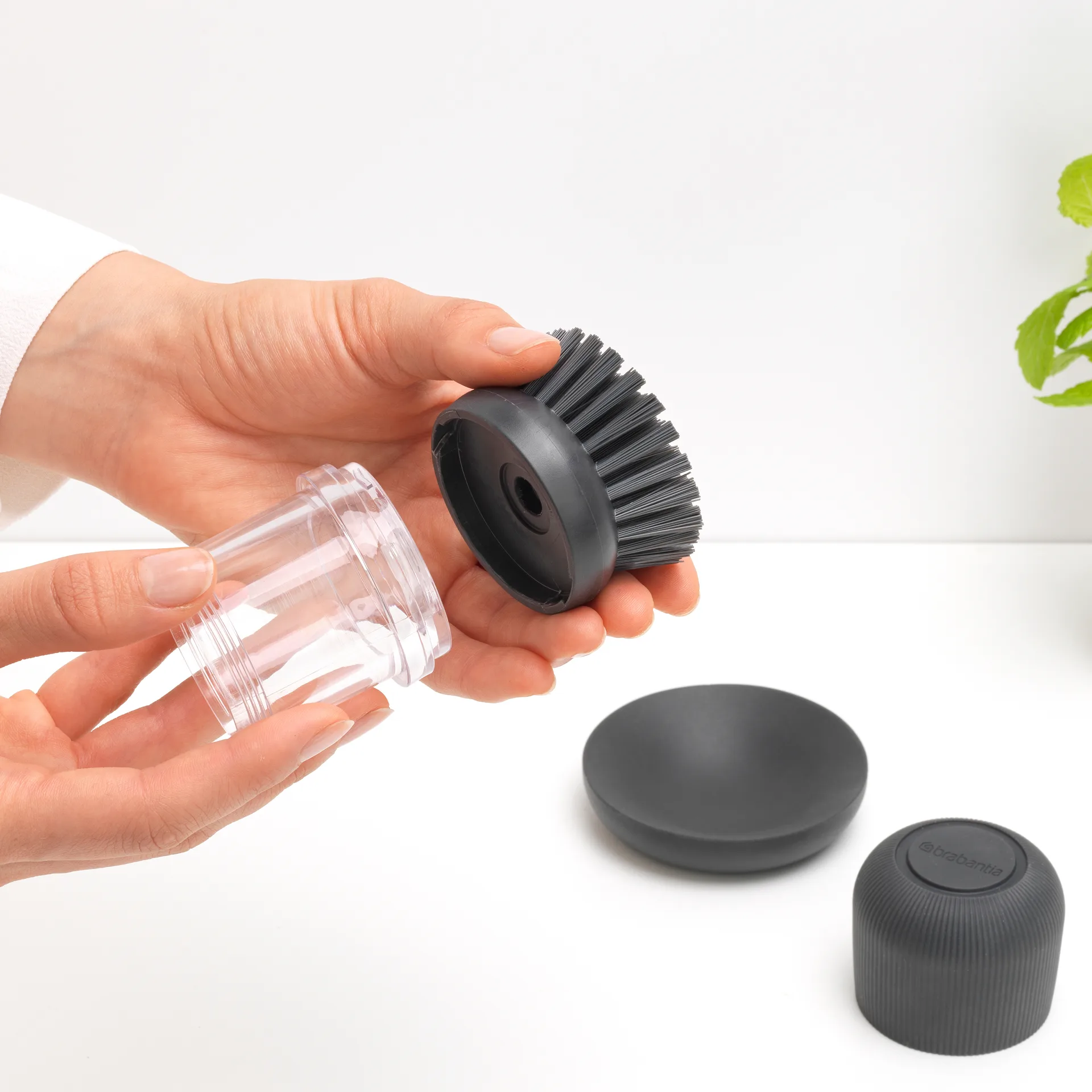 Brabantia vaihtotiskiharja, Tummanharmaa Brabantia