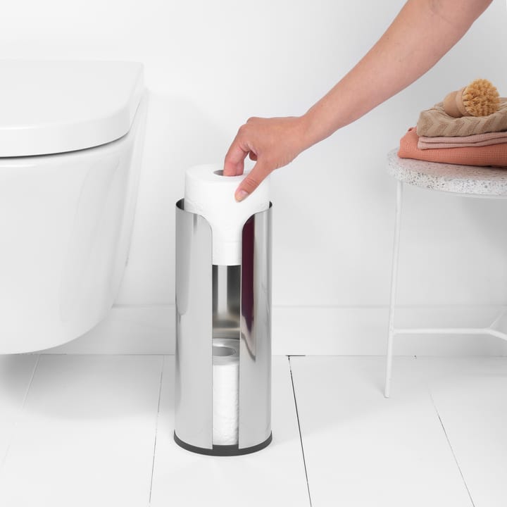 Brabantia wc-paperipidike 3 rullalle, Brilliant steel Brabantia