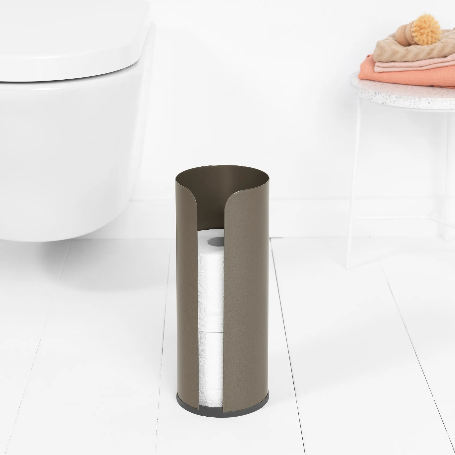 Brabantia wc-paperipidike 3 rullalle, Platinum Brabantia