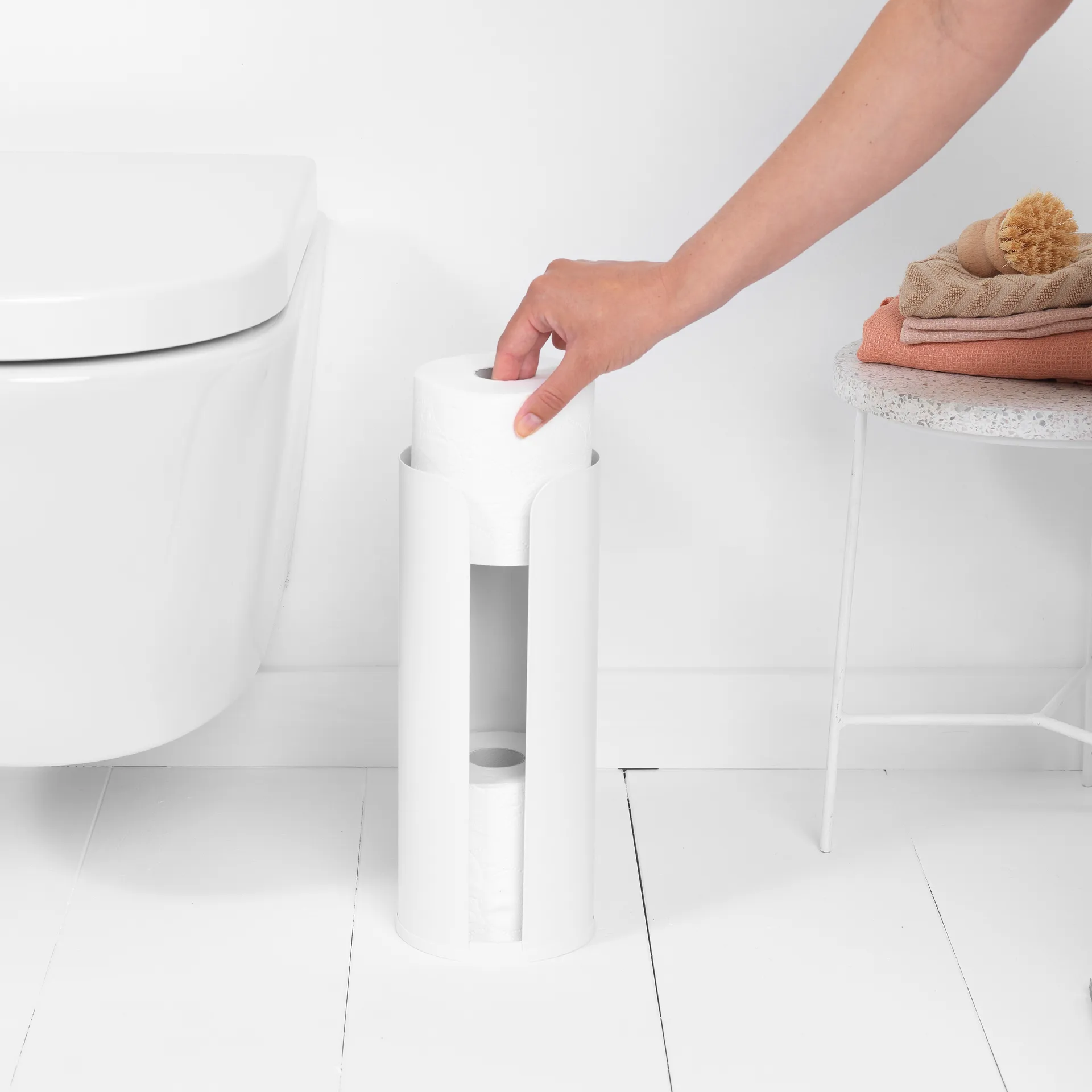 Brabantia wc-paperipidike 3 rullalle, White Brabantia