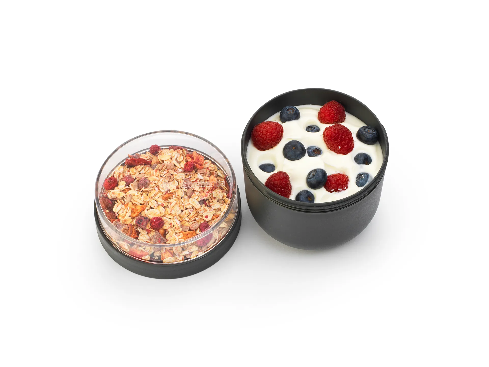 Make & Take -aamiaiskulho 0,5 l, Tummanharmaa Brabantia