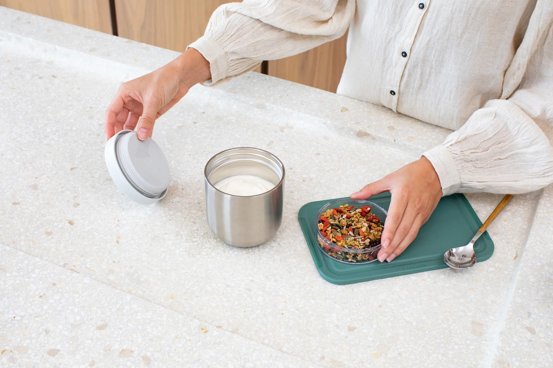 Make & Take -ruokatermos 0,5 l, Vaaleanharmaa Brabantia