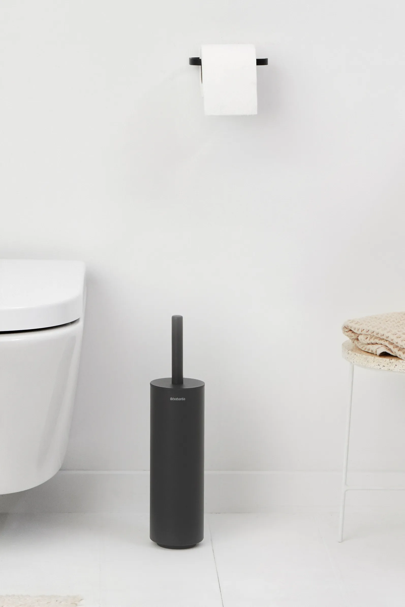 MindSet WC-harja pidikkeellä, Mineral infinite grey, silicone Brabantia