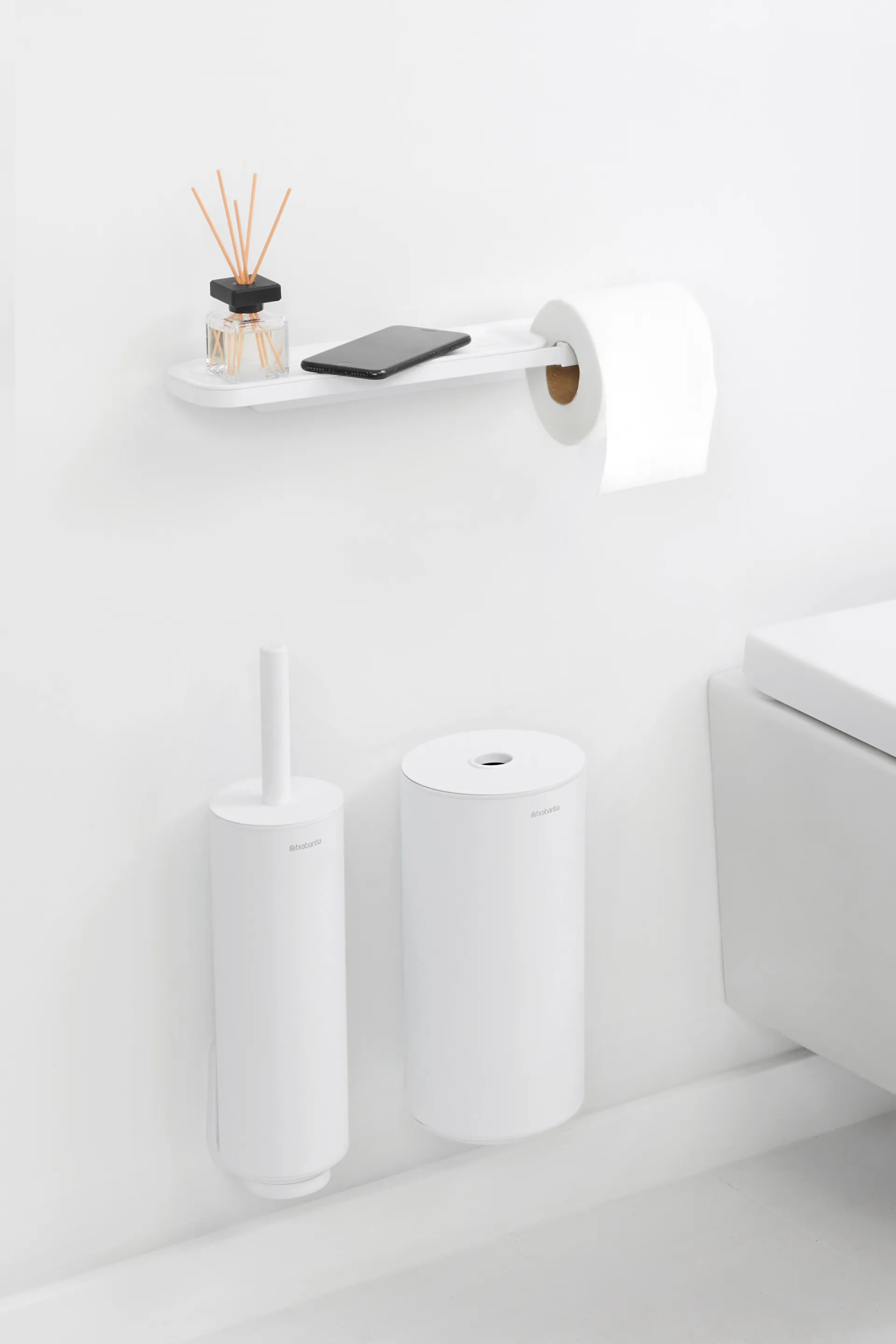 MindSet WC-paperiteline hyllyllä, Mineral Fresh White Brabantia