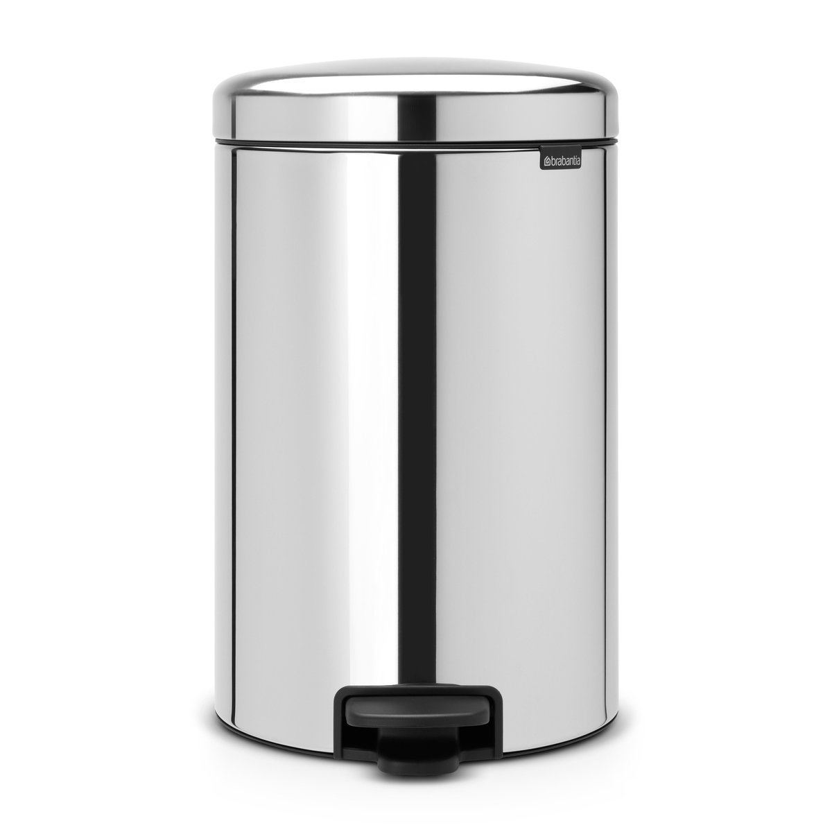 Brabantia New Icon poljinroskis 20 litraa brilliant steel (kiiltävä teräs)