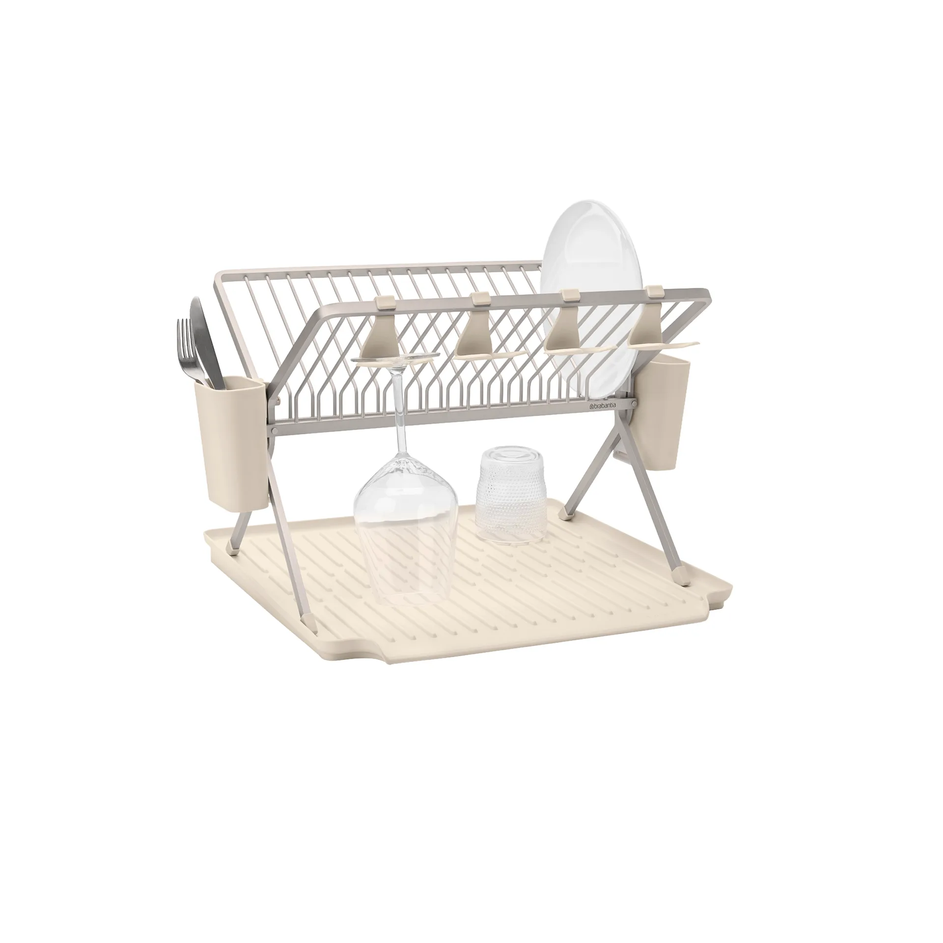 Sinkside kokoontaitettava tiskiteline 51 cm, Soft beige Brabantia