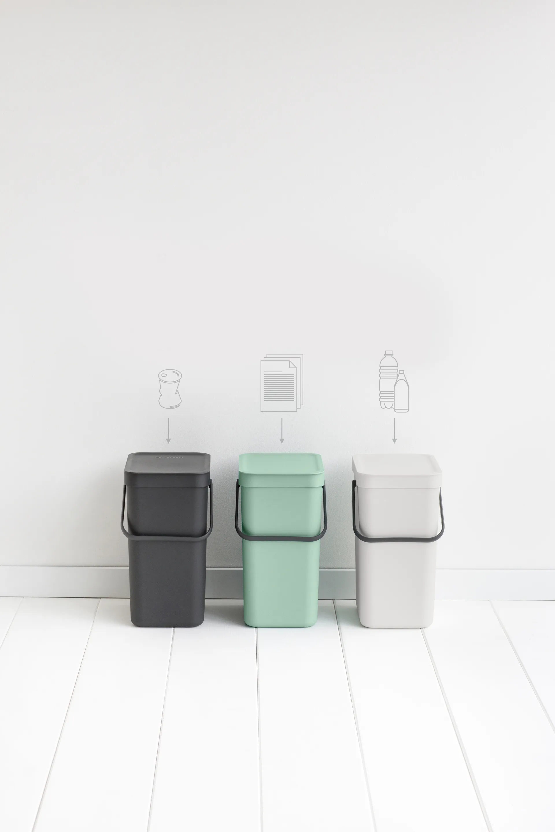 Sort & Go jäteastia 12 litraa, Jade green Brabantia