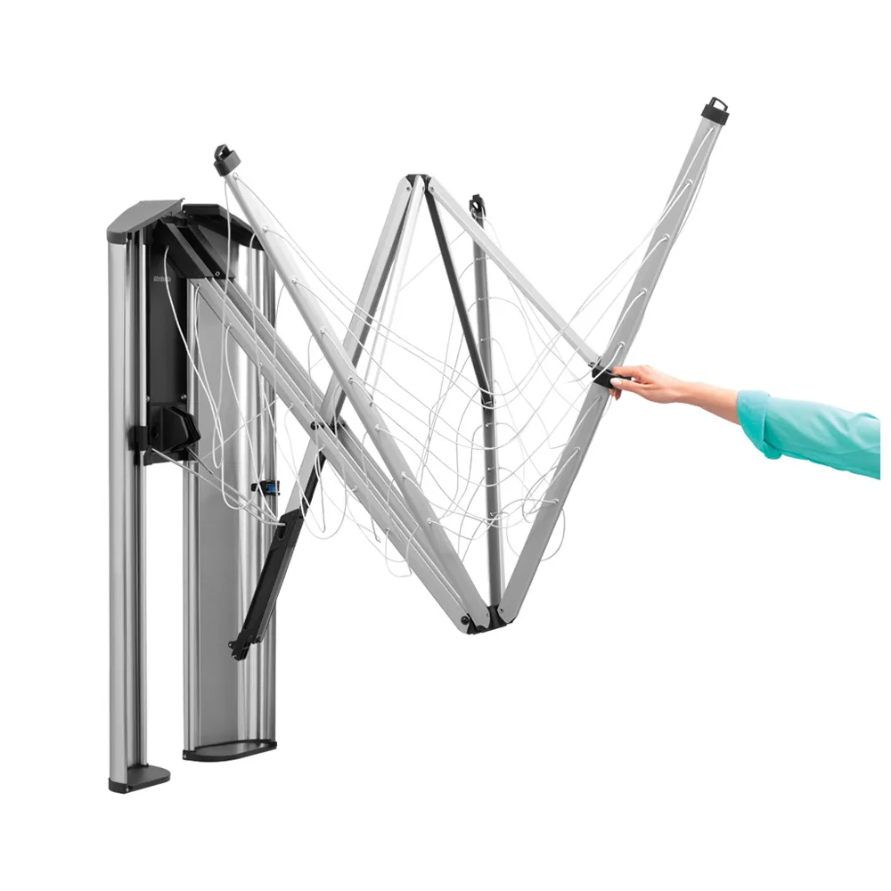 Suojakotelo/kupu WallFix kuivaustelineelle, Harjattu teräs Brabantia