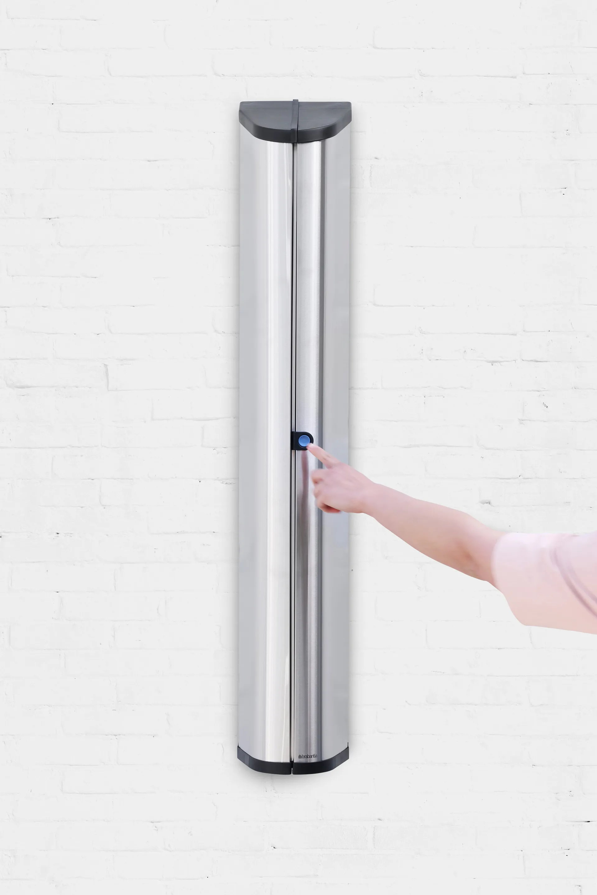 Suojakotelo/kupu WallFix kuivaustelineelle, Harjattu teräs Brabantia