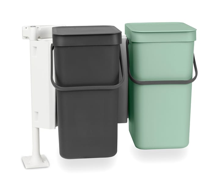 Upotettava järjestelmä Sort & Go 2x12L - Tummanharmaa & jade green - Brabantia