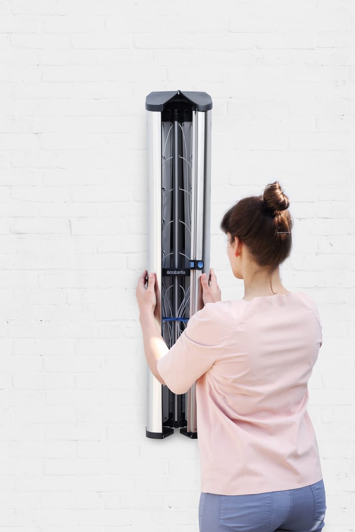 WallFix kuivausteline 24 m suojalaatikolla, Harmaa Brabantia