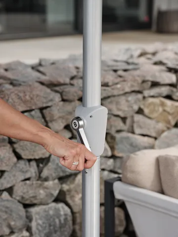 Abriola aurinkovarjo - Charcoal black, Ø270 cm - Brafab