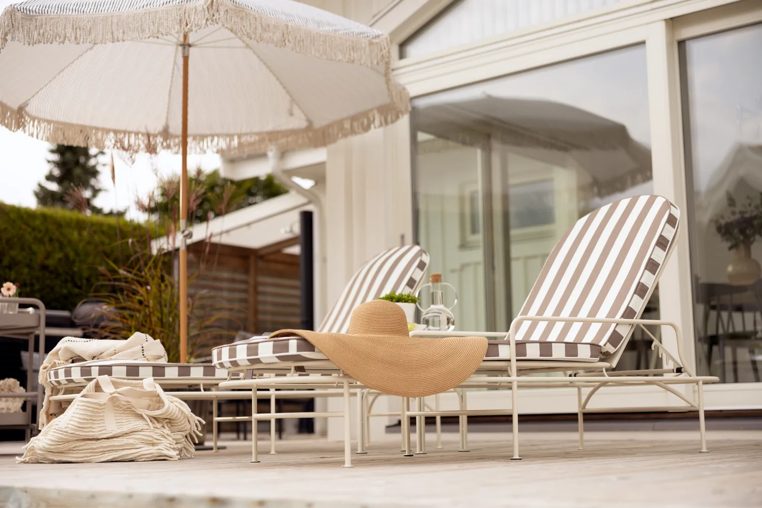 Arts leposohva 196×96 cm, Soft White-beige raidat Brafab