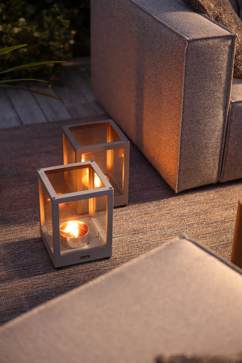 Belfort kynttilälyhty, Light grey, 28 cm Brafab