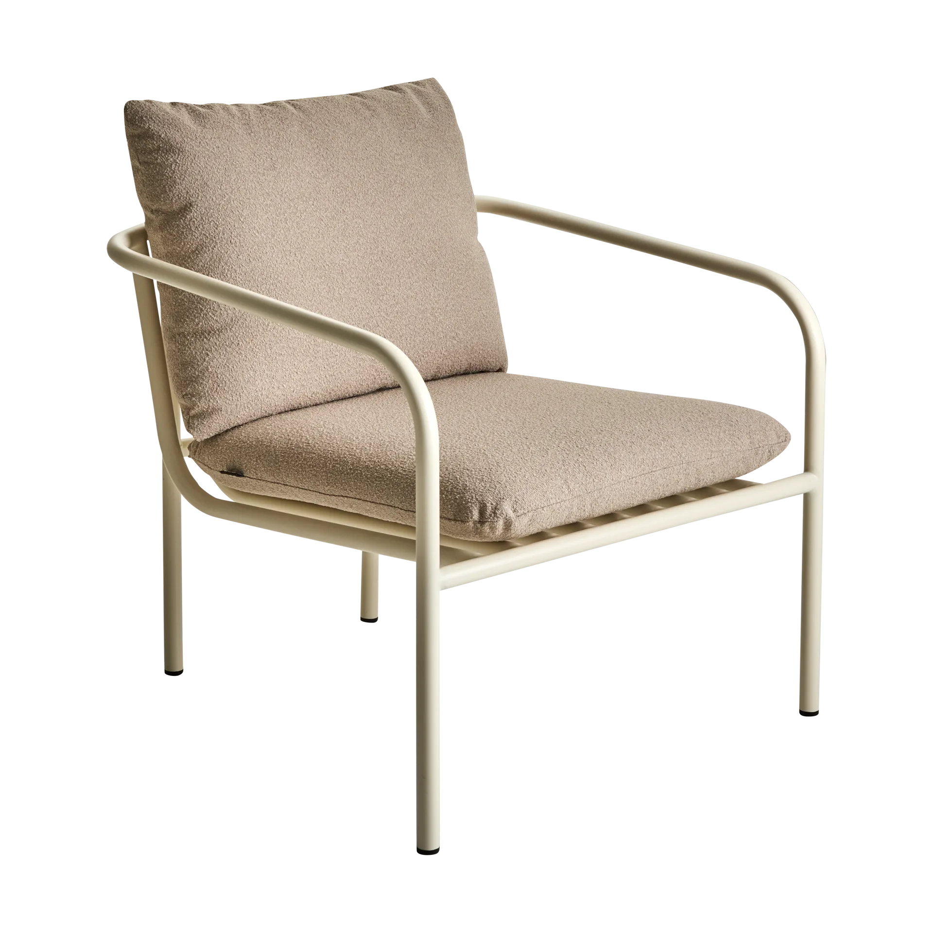 Bendt lounge-nojatuoli, Teddy beige-pearl white Brafab