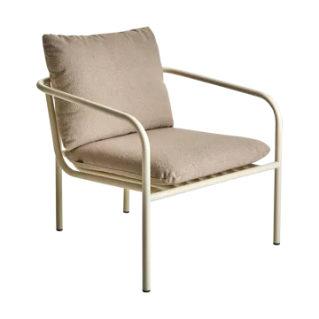 Bendt lounge-nojatuoli - Teddy beige-pearl white - Brafab