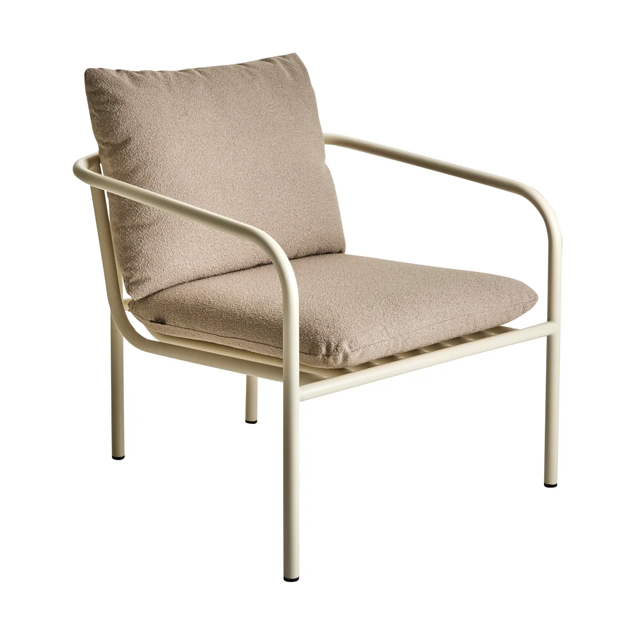 Brafab Bendt lounge-nojatuoli Teddy beige-pearl white