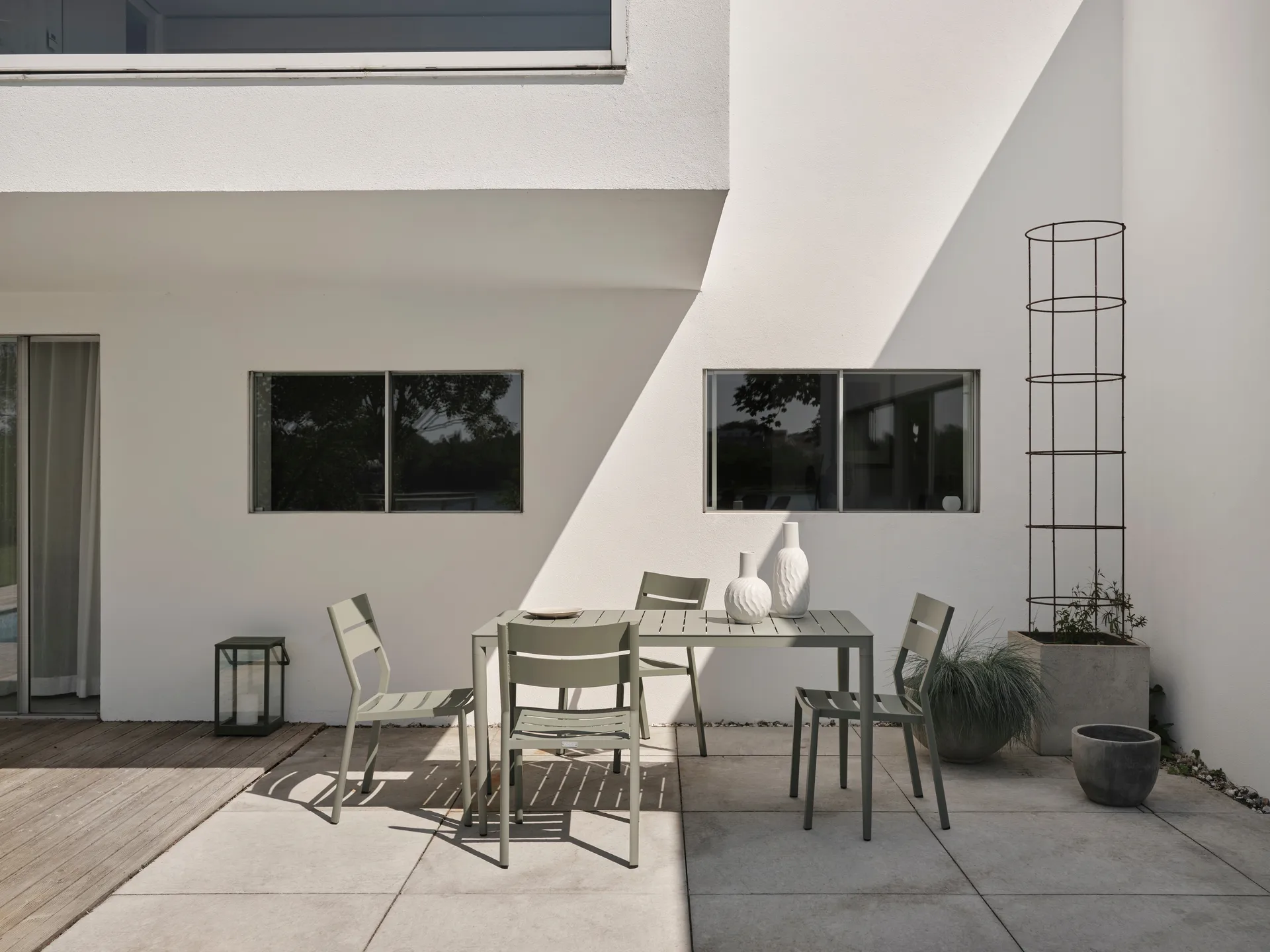 Bigby ruokapöytä, Dusty green, 144x76 cm Brafab