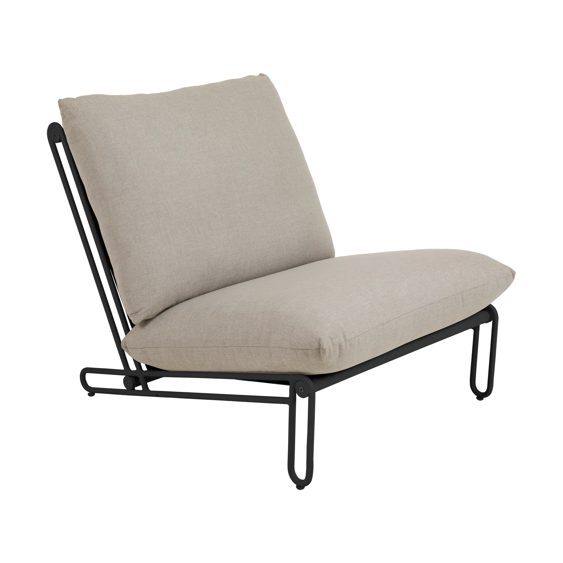 Blixt lounge-nojatuoli, Musta-clay beige Brafab