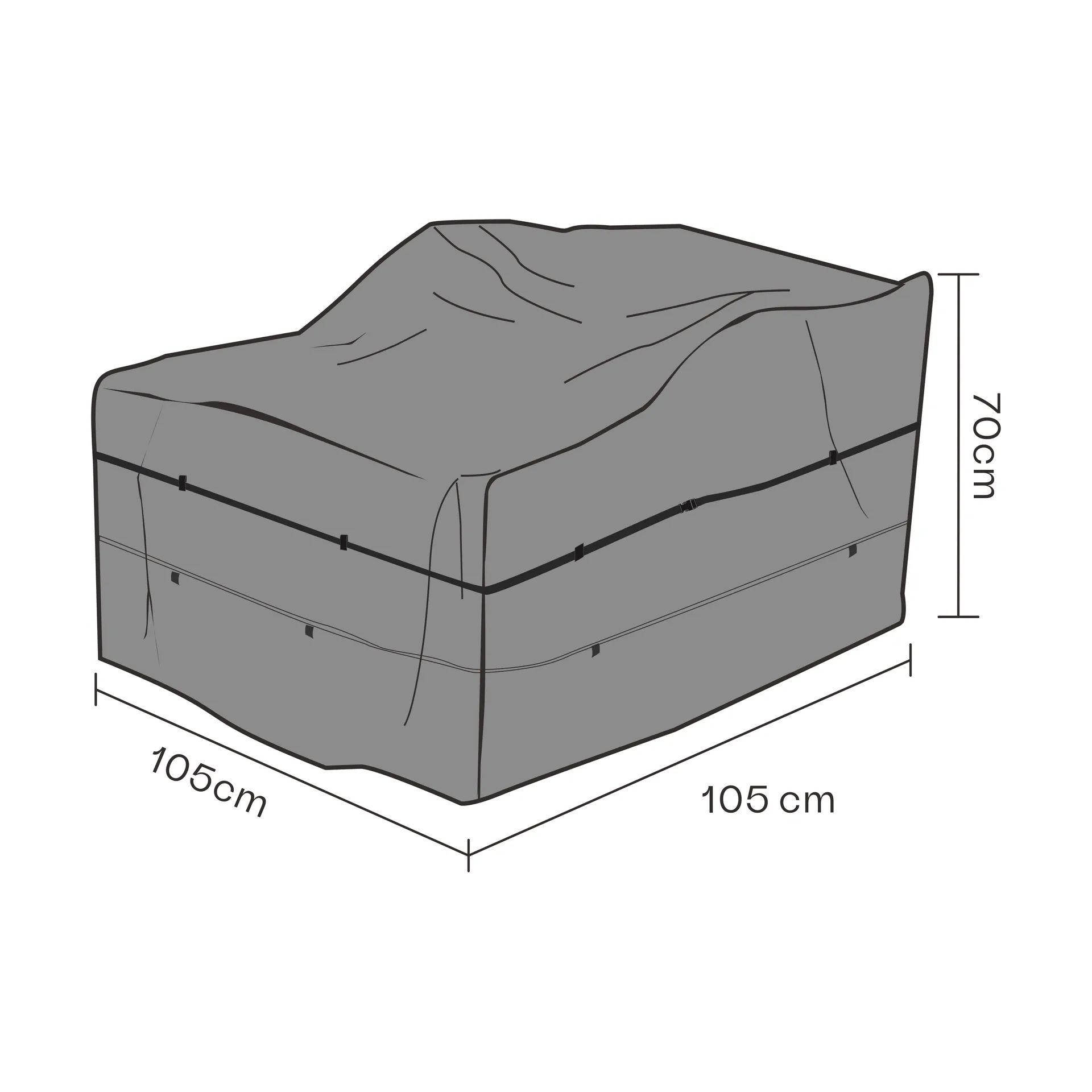 Brafab kalustesuoja nojatuoli, Musta 105 cm Brafab