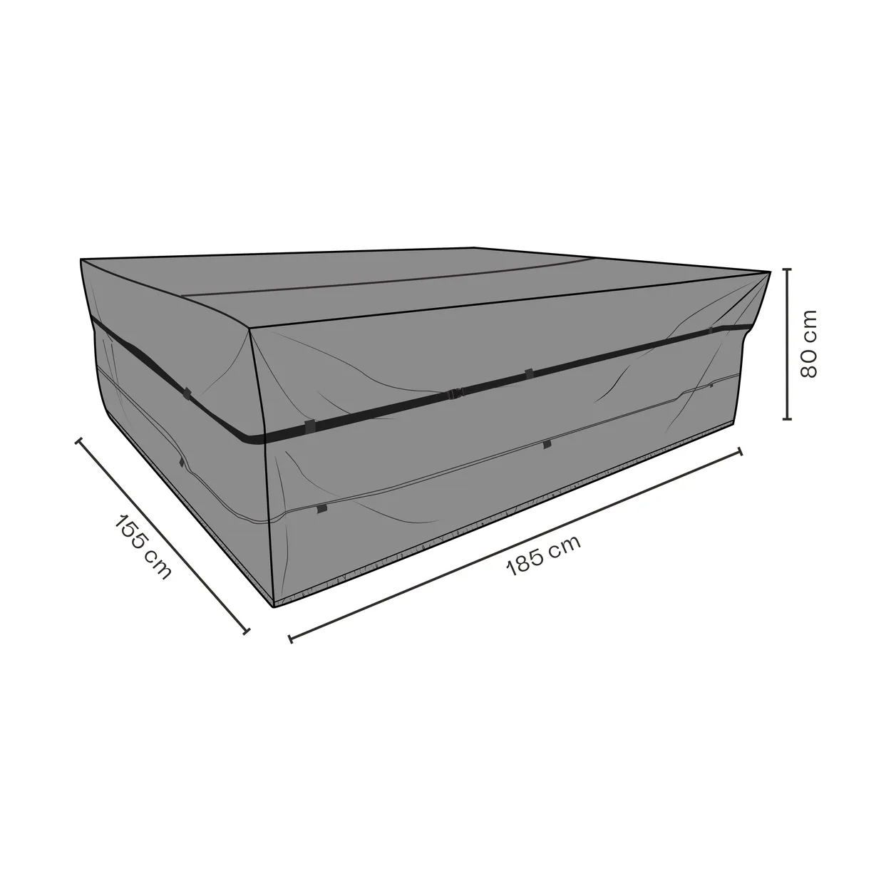 Brafab Brafab kalustesuoja ruokailuryhmä Musta 185x155 cm
