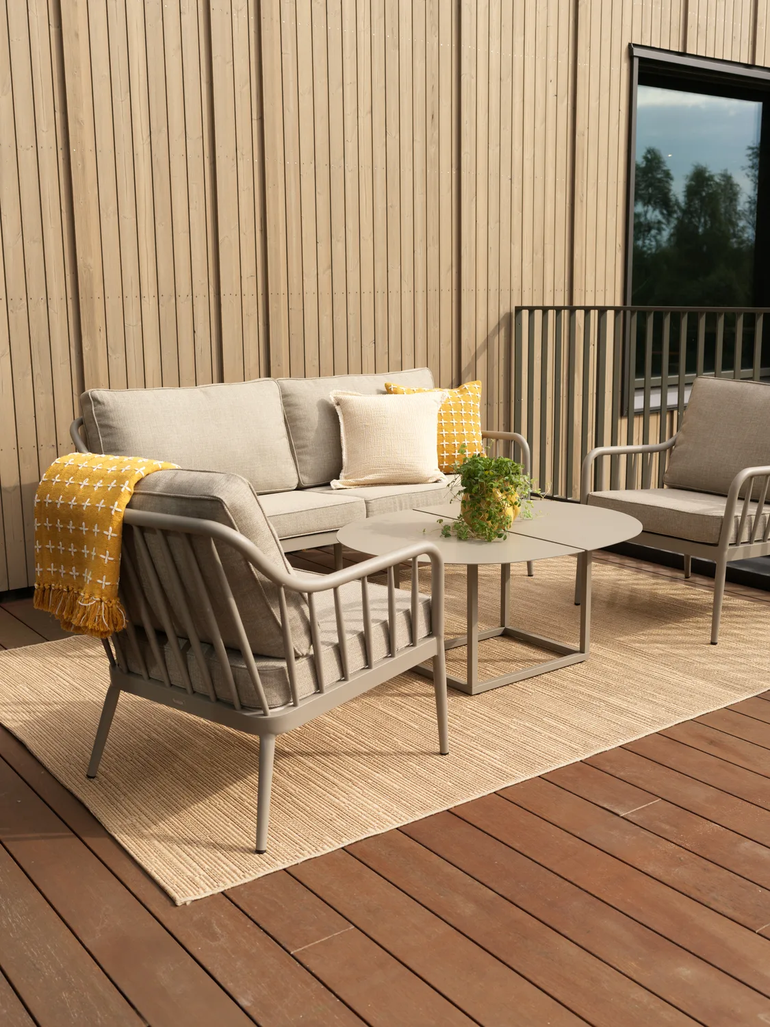 Coleville nojatuoli, Khaki-burlap beige Brafab