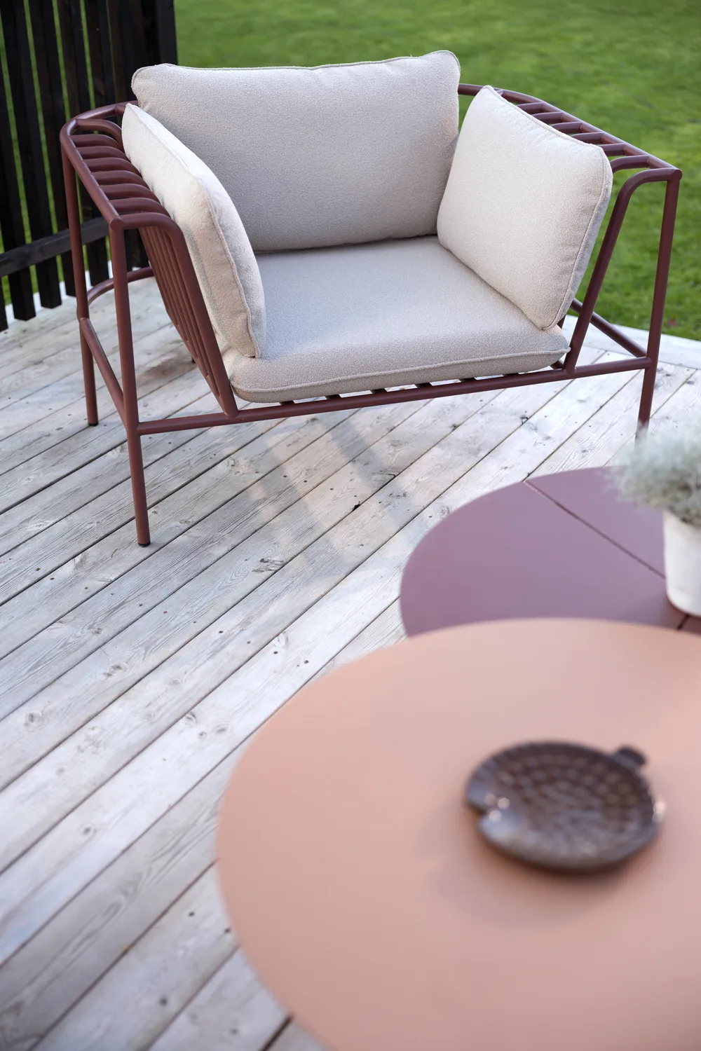 Collier nojatuoli, Zin red-teddy beige Brafab