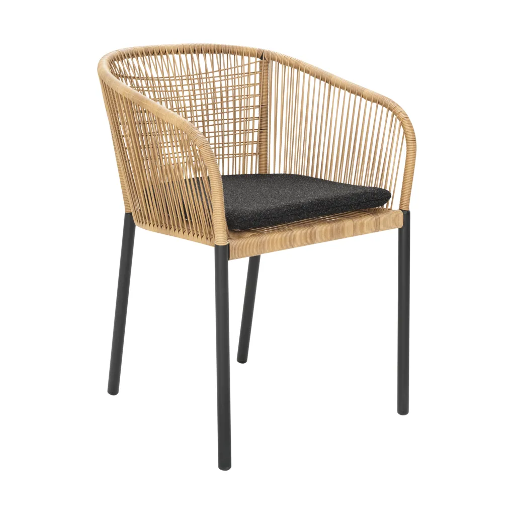 Delta käsinojatuoli, Musta luonnollinen Brafab