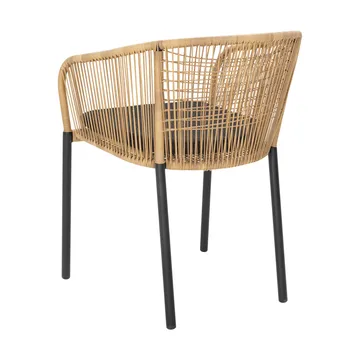 Delta käsinojatuoli - Musta luonnollinen - Brafab