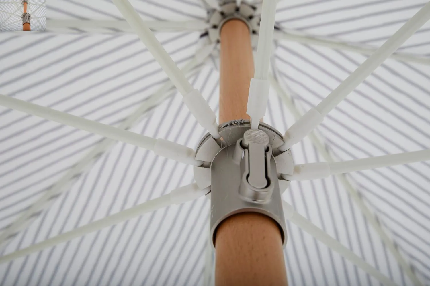 Gatsby aurinkovarjo, Grey stripe, Ø185 cm Brafab