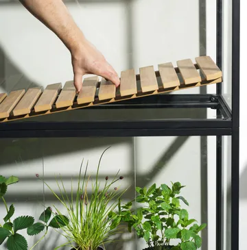 Grower Greens kasvikaappi - Musta, 81x137 cm - Brafab