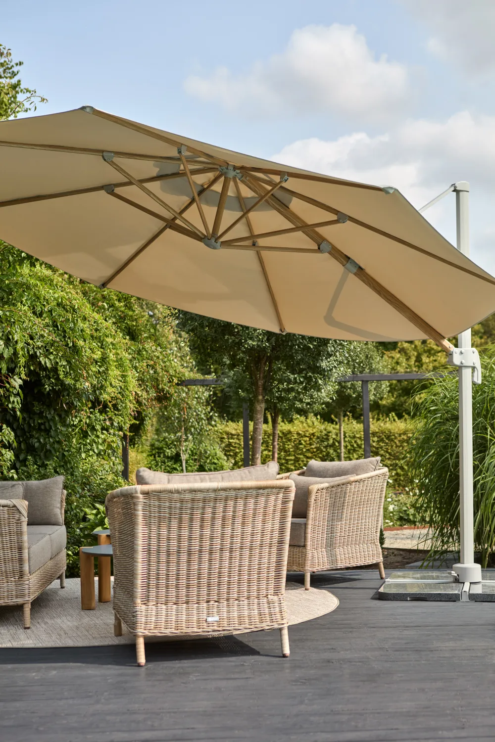 Luzzi riippuva aurinkovarjo, Khaki Brafab