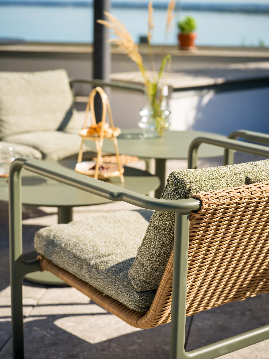 Motty nojatuoli, Nordic green-teddy verde Brafab