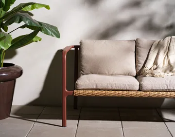 Motty sohva - Zin red-teddy beige, 2-istuin - Brafab