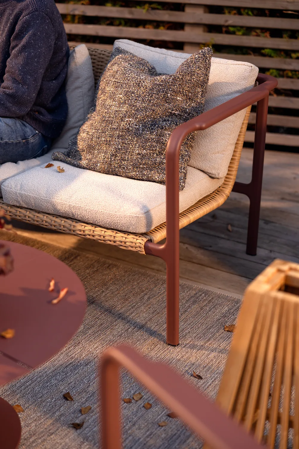 Motty sohva, Zin red-teddy beige, 2-istuin Brafab