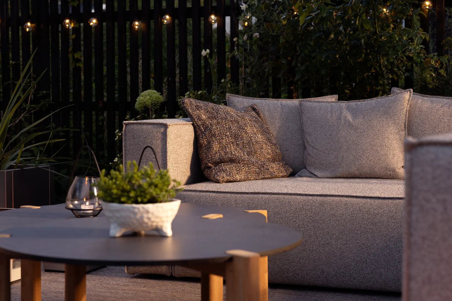 Muki sohvemoduuli, Light taupe, oikea päätymoduuli Brafab