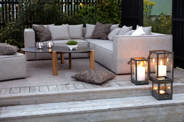 Muki sohvemoduuli - Light taupe, oikea päätymoduuli - Brafab