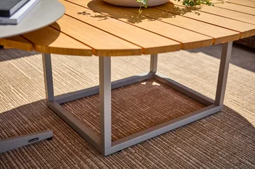 Olive sohvapöytä - Khaki-bambu, 110×80 cm - Brafab