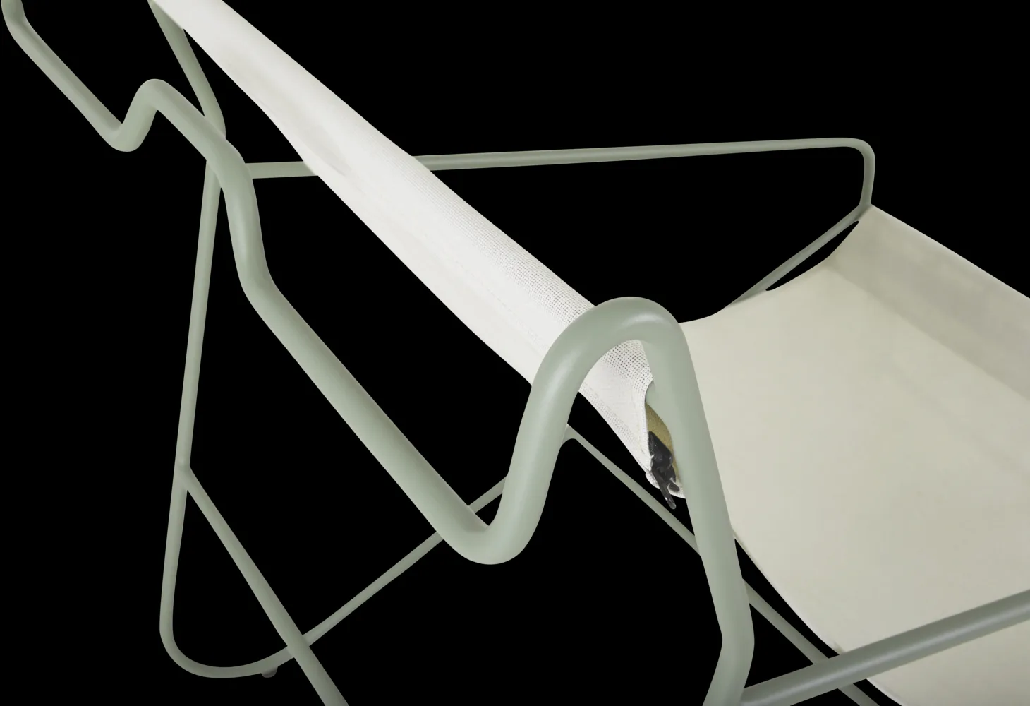 Poul Chair nojatuoli, Dusty green-valkoinen Brafab