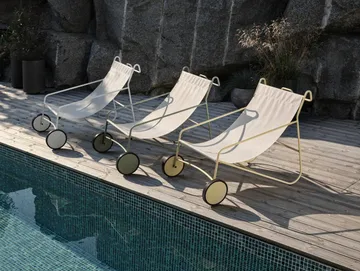 Poul Chair nojatuoli - Dusty green-valkoinen - Brafab