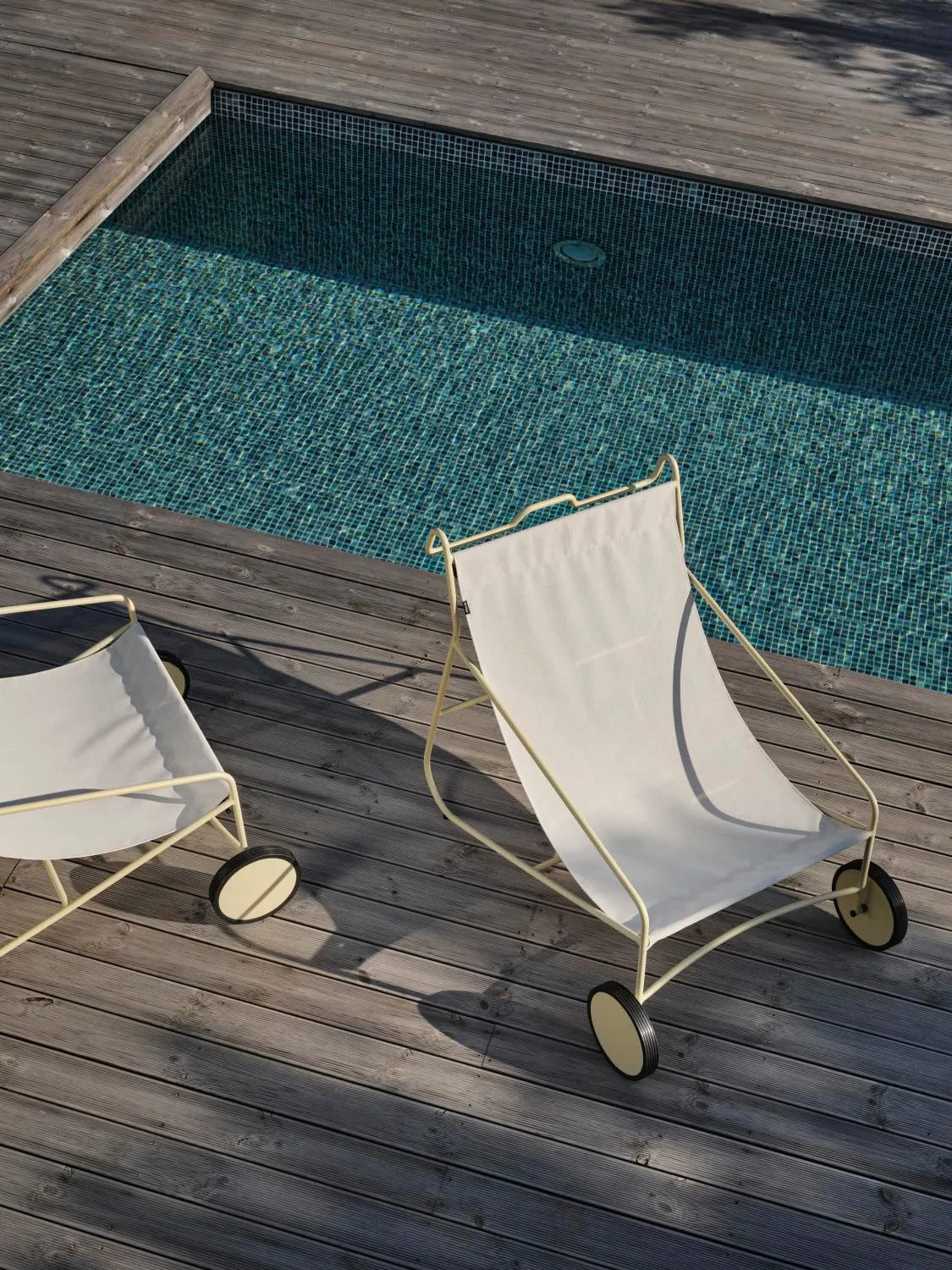 Poul Chair nojatuoli, Lemon-off white Brafab