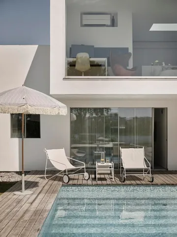 Poul Table sivupöytä - White-off white, 72x44 cm - Brafab