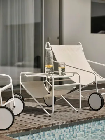 Poul Table sivupöytä - White-off white, 72x44 cm - Brafab