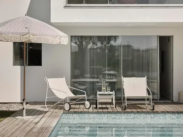 Poul Table sivupöytä - White-off white, 72x44 cm - Brafab